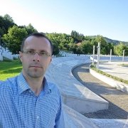 Nedžad Avdić at the Srebrenica Memorial (Photo by Nedžad Avdić)